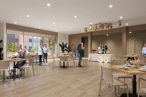 Salón comunal proyecto de vivienda Panoramik Club house