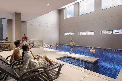 Piscina proyecto de vivienda Rosa Violeta