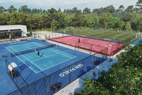 Canchas proyecto de vivienda San Pablo Orquídeas