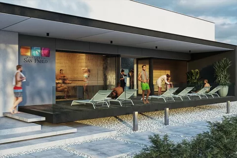 Zona de descanso proyecto de vivienda San Pablo Orquídeas