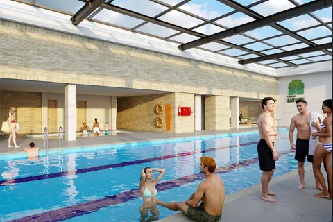 piscina proyecto de vivienda Savanna Santa Clara