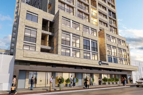fachada proyecto de vivienda Zentral