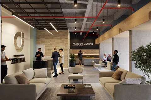 zonas comunes proyecto de vivienda Zentral