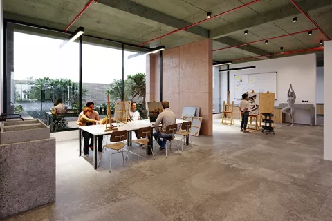 salón proyecto de vivienda Zentral