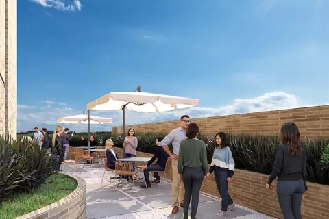 terraza proyecto de vivienda Zentral