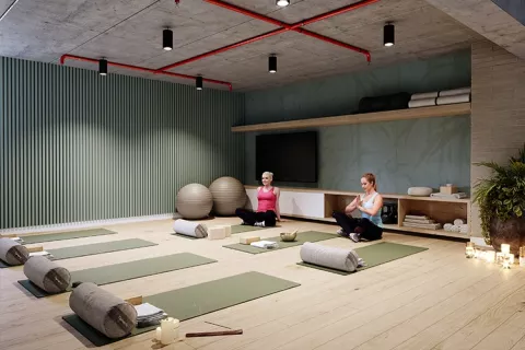 zona de yoga proyecto de vivienda Zentral