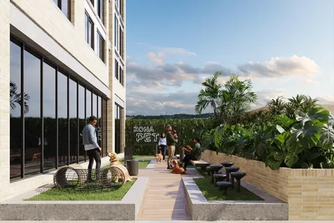 zona para mascotas proyecto de vivienda Zentral