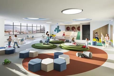Zona niños del proyecto de vivienda Urbana 30