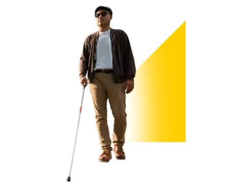 persona invidente - ruta de empleabilidad para personas con discapacidad