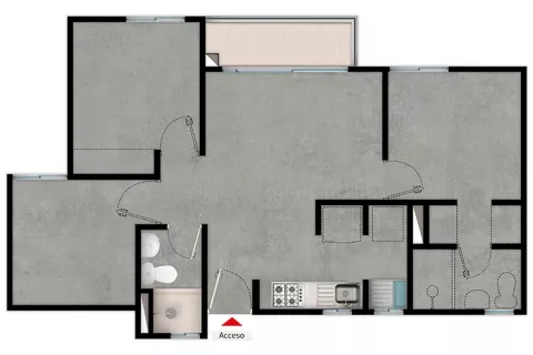 planos apartamento tipo c etapa 5 sin acabados proyecto de vivienda Palma Real