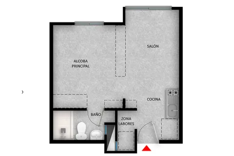 Apartamento tipo C sin acabados proyecto de vivienda Panoramik Club huose