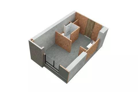 Apartamento 22mts proyecto de vivienda Urbana 30 Colsubsidio y Constructora Bolivar