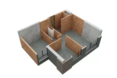 Apartamento 35mts proyecto de vivienda Urbana 30 Colsubsidio y Constructora Bolivar