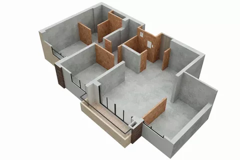 Apartamento tipo 68 sin acabados Austro