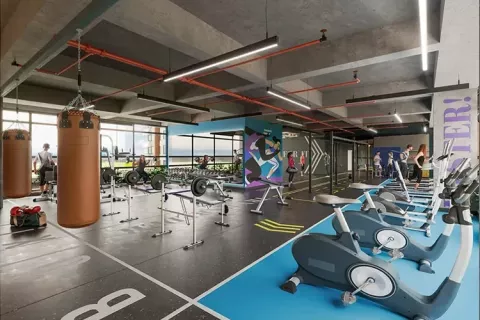 Gimnasio del proyecto de vivienda Madeira Park