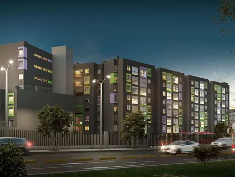 Fachada del proyecto de vivienda Triventto