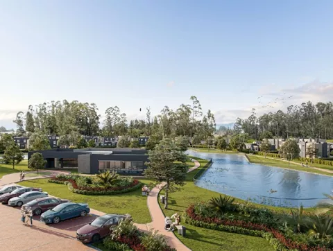 Fachada del proyecto de vivienda Kundara