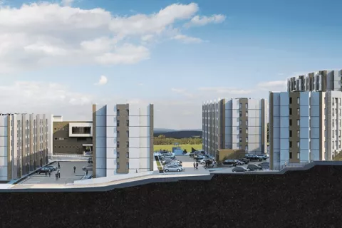Vista panorámica del proyecto de vivienda Caminos del Vínculo