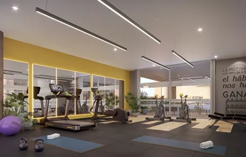 Gimnasio proyecto de vivienda Araucaria Colsubsidio