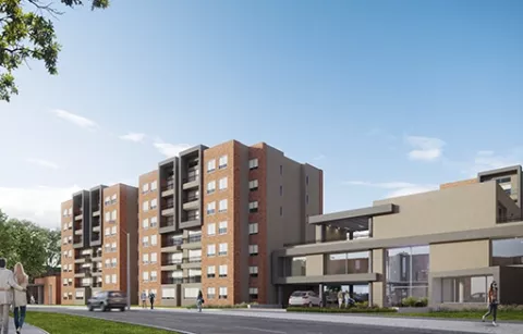 Portería proyecto de vivienda Araucaria Colsubsidio