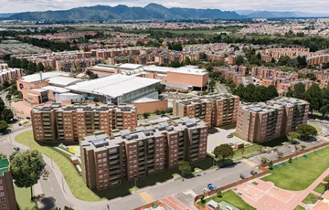 Vista aérea proyecto de vivienda Araucaria Colsubsidio