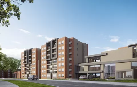 Vista exterior proyecto de vivienda Araucaria Colsubsidio
