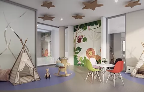 Zona infantil proyecto de vivienda Araucaria Colsubsidio