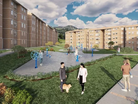 vista fachada proyecto Verde Esperanza - El Dorado
