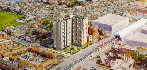 Fachada proyecto de vivienda Vibo Once