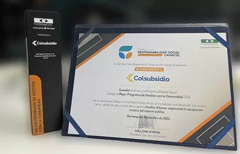 Premio Camacol de 2024 para el programa de acompañamiento social de Colsubsidio