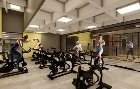 Zona fitness sala spinning