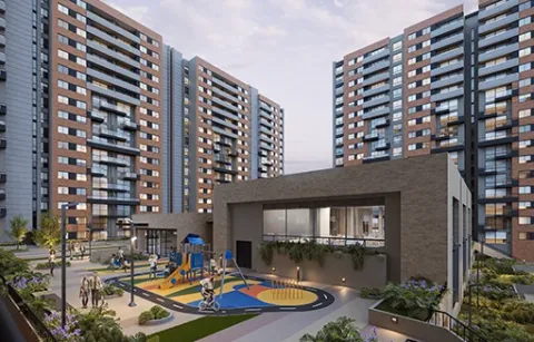 Plazoleta de juegos muestra vista panorámica de la zona.