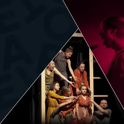 Actores en plena obra de teatro 
