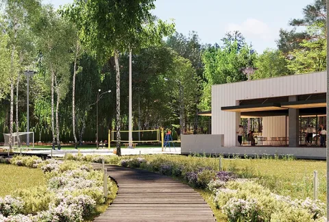 Sendero de San Pablo muestra zonas verdes, sala abierta y vías