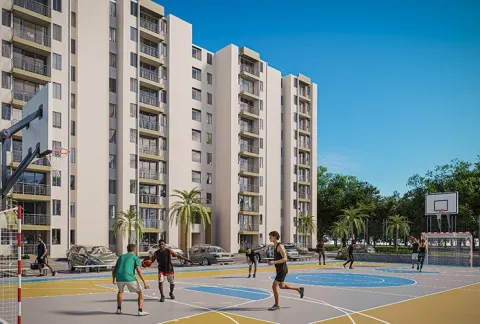 Cancha de Cádiz muestra a personas jugando fútbol