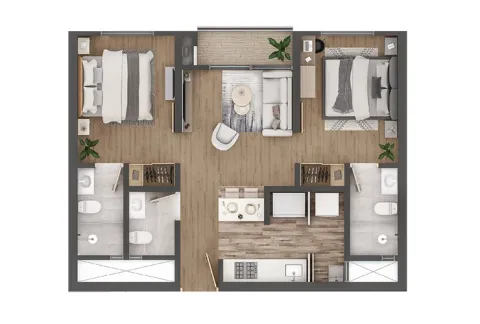 Apartamento tipo F Nuva Park Arquitectura, Conconcreto y Vivienda Colsubsidio