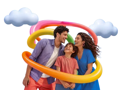 Familia disfrutando del festival de cometas Colsubsidio 2026