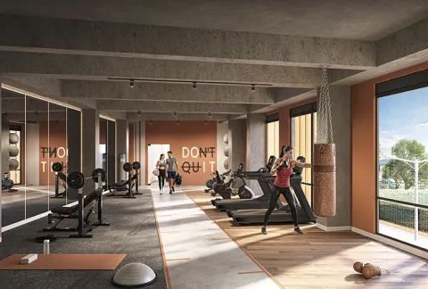 Gimnasio Calia muestra personas entrenando