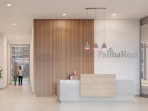 Fachada Palma Real, muestra el proyecto de vivienda VIS en Ibagué, Tolima.