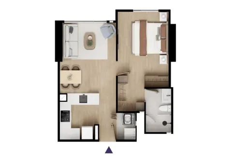Planta de Floresta Living muestra distribución de espacios