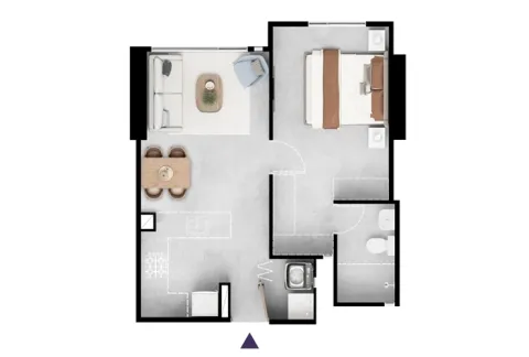 Planta de Floresta Living muestra distribución de espacios